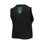 Women's Black Austin FC Crop Muscle Tri-Blend Tank Top