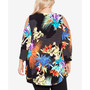 Plus Size Cold Shoulder 3 Bar Border Top
