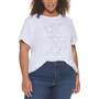 Trendy Plus Size Studded Logo T-Shirt