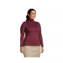 Women's Plus Size Lightweight Fitted Long Sleeve Turtleneck Tee