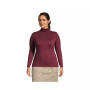 Women's Plus Size Lightweight Fitted Long Sleeve Turtleneck Tee