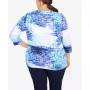Plus Size Printed Stretch Jersey Top