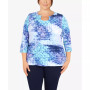 Plus Size Printed Stretch Jersey Top