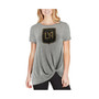 Women's Gray LAFC Layover Knot Tri-Blend T-shirt