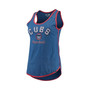 Women's Heathered Royal Chicago Cubs Contrast Binding Scoop Neck Tank Top