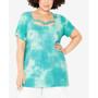 Plus Size Talara Detail Short Sleeve Top