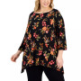 Plus Size Flowing Foliage Jacquard Top, Created for Macy's