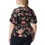 Trendy Plus Size Printed Wrap Top