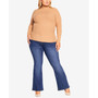 Trendy Plus Size Turtle Neck Top