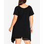 Plus Size Hanky Hem Plain Tunic