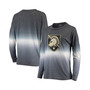 Women's Heathered Black and Heathered Gray Army Black Knights Winkle Dip Dye Long Sleeve T-shirt