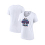 Women's Branded White Colorado Avalanche 3-Time Stanley Cup Champions V-Neck T-shirt