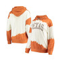 Women's White, Texas Orange Texas Longhorns For the Fun Double Dip-Dyed Pullover Hoodie