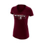 Women's Maroon Colorado Mammoth Primary Logo V-Neck T-shirt