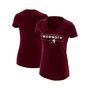 Women's Maroon Colorado Mammoth Primary Logo V-Neck T-shirt