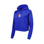 Women's Royal Philadelphia 76Ers Classic Fleece Cropped Pullover Hoodie
