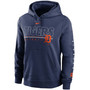 Women's Navy Detroit Tigers Team Outline Club Pullover Hoodie