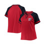 Women's Red Washington Nationals Plus Size Raglan T-shirt