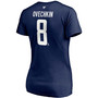Women's Alexander Ovechkin Navy Washington Capitals 2020/21 Alternate Authentic Stack Name Number V-Neck T-shirt