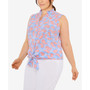 Plus Size Pretty in Paisley Printed Crinkle Gauze Sleeveless Top