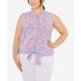 Plus Size Pretty in Paisley Printed Crinkle Gauze Sleeveless Top