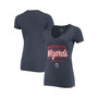 Women's Heathered Navy Washington Wizards Abyss Deck Tri-Blend V-Neck T-shirt