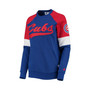 Women's Royal and Red Chicago Cubs Playmaker Raglan Pullover Sweatshirt