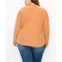 Plus Size Cozy Rib V-neck Dolman Top