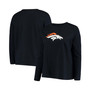 Women's Plus Size Navy Denver Broncos Primary Logo Long Sleeve T-shirt