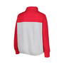 Women's Heather Gray, Scarlet Ohio State Buckeyes Plus Size Sideline to Sideline Quarter-Zip Top