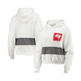 Women's White Tampa Bay Buccaneers Crop Dolman Pullover Hoodie