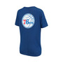 Women's Royal Philadelphia 76ers Side-Tie Slub T-shirt