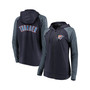 Women's Branded Navy and Heathered Navy Oklahoma City Thunder Made to Move Static Raglan Performance Full-Zip Hoodie