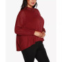 Black Label Plus Size Pleated Back Embellished Top