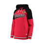 Women's Red, Black Chicago Blackhawks Crossbar Raglan Pullover Hoodie