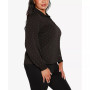 Black Label Plus Size Embellished Button-Front Top