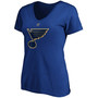 Women's Vladimir Tarasenko Blue St. Louis Blues Authentic Stack Name Number V-Neck T-shirt
