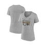 Women's Branded Heather Gray Vegas Golden Knights 2023 Stanley Cup Champions Locker Room Plus Size V-Neck T-shirt