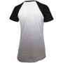 Women's Black, White San Francisco Giants Shortstop Ombre Raglan V-Neck T-shirt