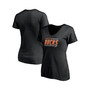 Women's Black Anaheim Ducks Plus Size Mascot In Bounds V-Neck T-shirt