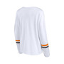 Women's Branded White Tennessee Volunteers Retro Power Striped Long Sleeve T-shirt
