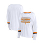 Women's Branded White Tennessee Volunteers Retro Power Striped Long Sleeve T-shirt