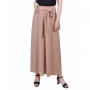 Petite Solid Maxi Skirt with Sash Waist Tie