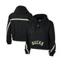 Women's Brand Black Milwaukee Bucks Courtside Statement Edition Pullover Hoodie