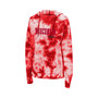 Women's Red Wisconsin Badgers Shavonee Tie-Dye Pullover Hoodie
