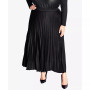 Plus Size Knit Pleat Skirt