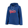 Women's Royal Texas Rangers Plus Size Side Split Pullover Hoodie