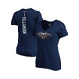 Women's Zion Williamson Navy New Orleans Pelicans 2019 Nba Draft Playmaker Name Number V-Neck T-Shirt