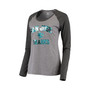 Women's Branded Heathered Gray San Jose Sharks Favorite Tri-Blend Raglan Long Sleeve Scoop Neck T-shirt