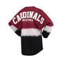 Women's Branded Cardinal, White Arizona Cardinals Ombre Long Sleeve T-shirt